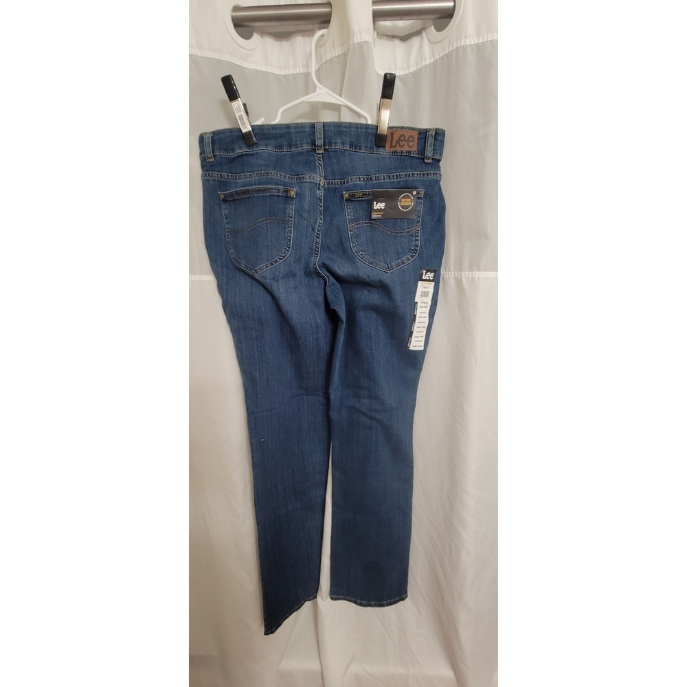 Lee Women's Midrise Boot Cut Blue Jeans Size 16 Long - Picture 6 of 11